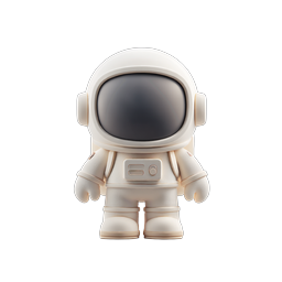 かわいい 3D 宇宙飛行士キャラクターアイコン - 宇宙探検家