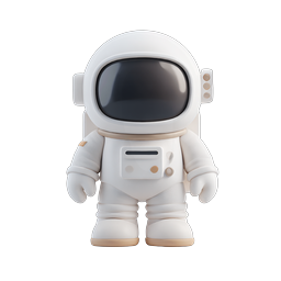 Cute 3D Astronaut Character Icon - Space Explorer
