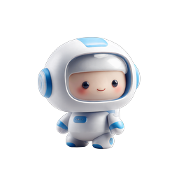 Cute Astronaut Character Icon - 3D Space Mascot