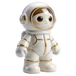 ไอคอน 3D นักบินอวกาศพอร์ซเลนสุดน่ารัก | ตัวละครอวกาศ