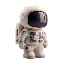 Cute 3D Astronaut Character Icon - Space Explorer