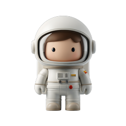 Cute 3D Astronaut Icon - Space Explorer Character