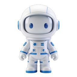 Cute 3D Astronaut Icon - Space Character