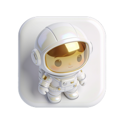 Süßes 3D-Astronauten-Icon | Niedlicher Weltraumcharakter