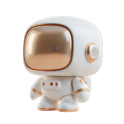 Cute 3D Astronaut Character Icon - Space Explorer