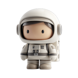 Cute Astronaut Character Icon - 3D Space Explorer Design