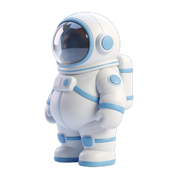 Cute Astronaut 3D Icon | Space Character Illustration