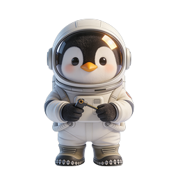 Cute Astronaut Penguin Icon for Creative Projects