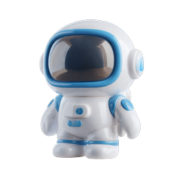 かわいい 3D 宇宙飛行士ロボットアイコン - 宇宙キャラクター