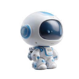 Icona 3D di robot astronauta carino - Mascot tech spaziale