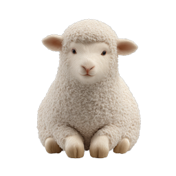 Cute Baby Lamb Icon - Adorable Fluffy Sheep Illustration