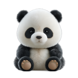 Adorable Baby Panda Icon - Fluffy Wildlife Character