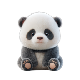 Cute Baby Panda Icon - Adorable 3D Rendered Animal