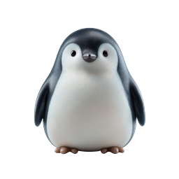 Ícone de personagem de pinguim bebê 3D fofo | Estilo realista