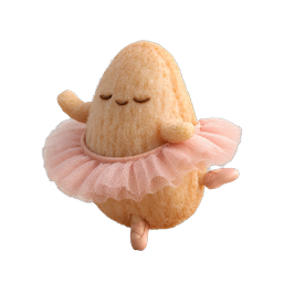 Süßes Ballett-Plüschwesen - Kawaii 3D-Charakter-Icon