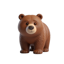 Adorable Cute Bear Icon for Kids and Nature Themes