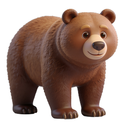 Cute Cartoon Bear Icon for Wildlife Projects