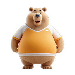 Adorable Cute Bear Icon for Kids' Designs