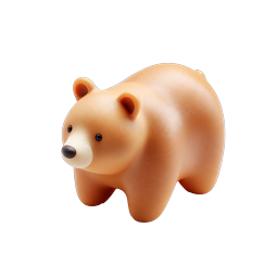 ไอคอนฟิกเกอร์ตุ๊กตาหมีน่ารัก - สัตว์ 3D สุดน่ารัก