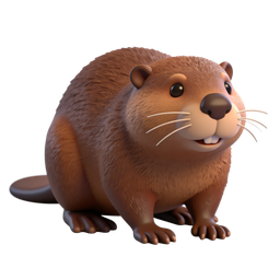 Cute Beaver Icon for Nature Themes