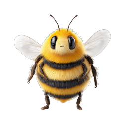 Cute Bee Icon for Nature and Eco-themed Designs