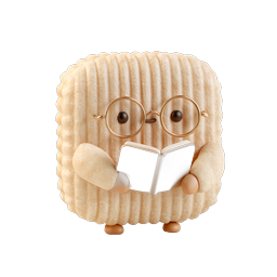 Cute Bookworm Character Icon - Adorable Reading Mascot