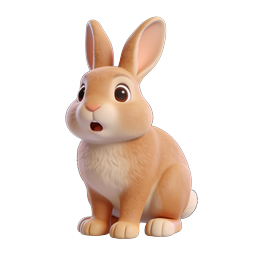 Adorable Cute Bunny Icon for Kids' Designs