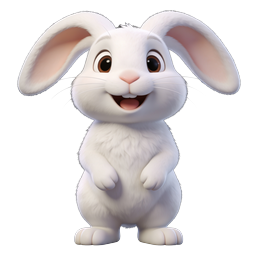Cute Bunny Icon for Playful Designs