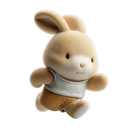 Cute Bunny Plush Toy - Adorable 3D Rabbit Character