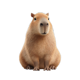 Cute Capybara Realistic Icon | Wildlife Animal
