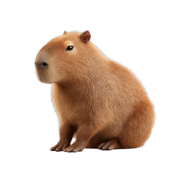 Cute Capybara Icon | Realistic Wildlife Animal Illustration