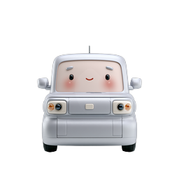 Cute Cartoon Car Icon - Friendly 3D Vehicle Design