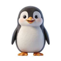 Illustrazione personaggio 3D di pinguino cartoon carino