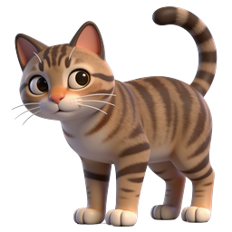 Icon bezaubernde niedliche Katze für Haustier- und Tierliebhaber