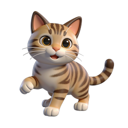 Cute Cat Icon - Playful Kitten Graphic for Design