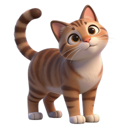 Cute Cat Icon for Pet Lovers and Children's Designs