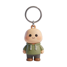 Cute Character Keychain 3D Clay Icon