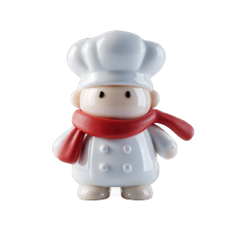 Icona 3D personaggio chef carino - Mascotte culinaria