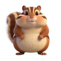 Adorable 3D Chipmunk Character Icon | Cute Animal Mascot