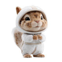 Cute Chipmunk in Hoodie - Adorable 3D Animal Character
