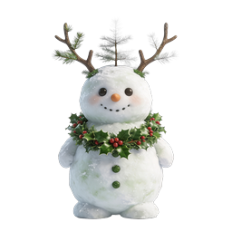 Cute Christmas Snowman with Antlers Icon