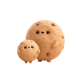 Adorable Cute Cookie Character Icon | Kawaii Food Mascot