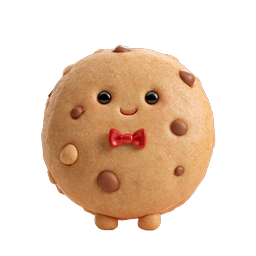 Cute Chocolate Chip Cookie Character Mascot Icon