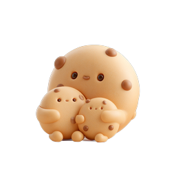 Adorable 3D Clay Cookie Character Icon