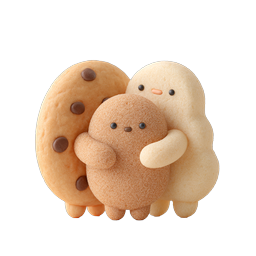 Cute Kawaii Cookie Characters Icon - Bakery & Dessert Design