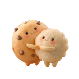 Cute Cookie Hug - Adorable Clay-Style Bakery Icon