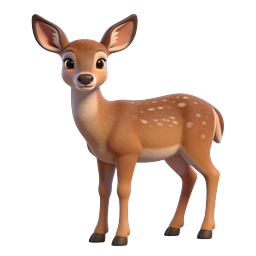 Cute Deer Icon - Whimsical Wildlife Character