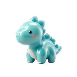 Süßes blaugrünes Dinosaurier 3D-Icon - Niedlicher Baby-Dino