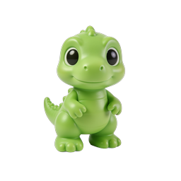 Cute Green Dinosaur Toy - Adorable 3D Rendered Character