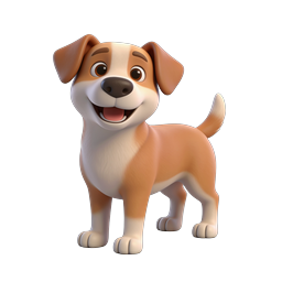 Cute Cartoon Dog Icon for Pet Services and Products